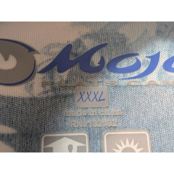 MOJO SPORTSWEAR FLATS FISH CAMO PRINT UV FISHING SHIRT MEN'S 3XL NWT! - Picture 5 of 7